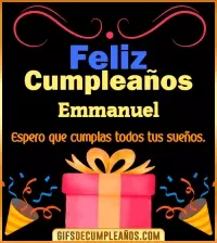 GIF Mensaje de cumpleaños Emmanuel